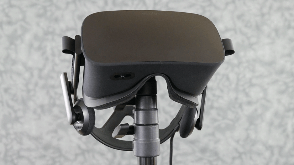 Oculus Rift CV1 front-underside angled view